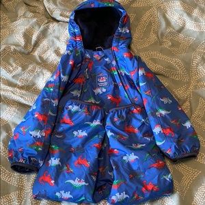 JoJo Maman Bebe all in one kid waterproof suit.